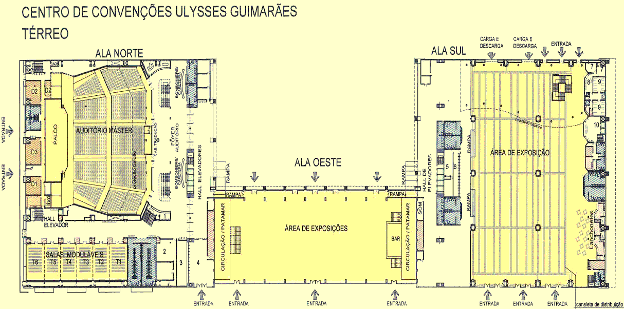 Planta térrea do Centro de Convenções de Brasília