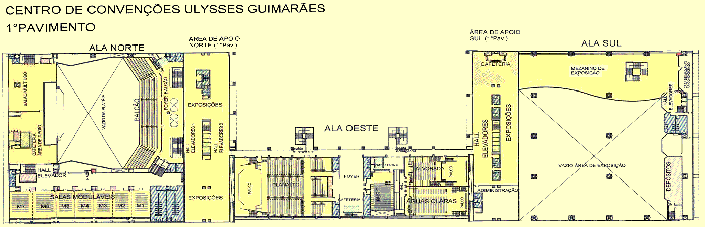 Planta do primeiro pavimento do Centro de Convenções de Brasília