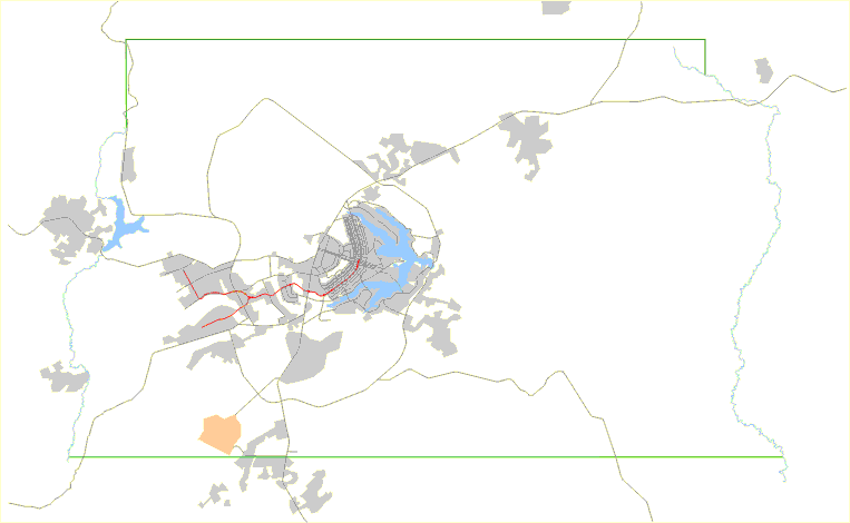 Localização do Gama em relação ao DF e Entorno