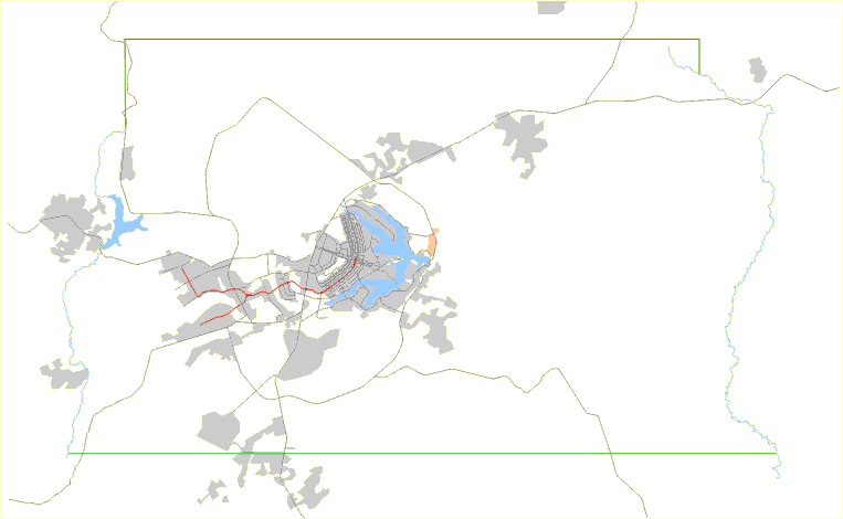 Localização do Paranoá em relação ao DF e Entorno