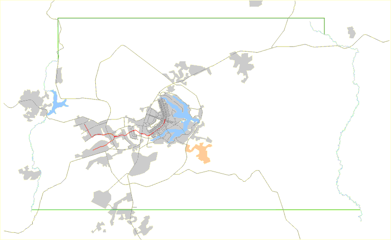 Localização de São Sebastião em relação ao DF e Entorno