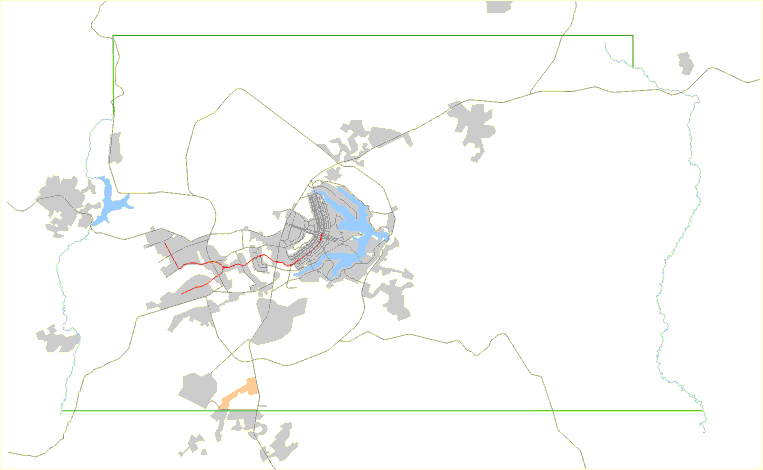 Localização de Santa Maria em relação ao DF e Entorno
