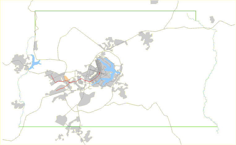 Localização de Vicente Pires em relação ao DF e Entorno