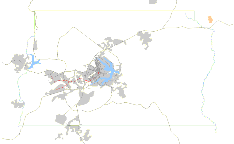 Localização de Formosa em relação ao DF e Entorno