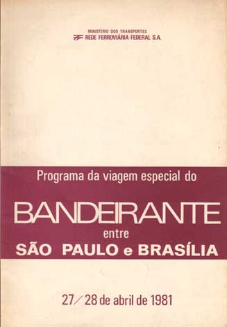 Programa do trem especial Bandeirante