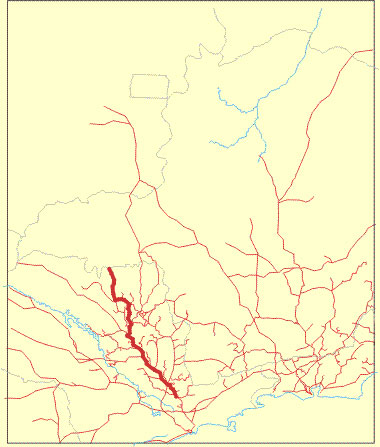 Situação dos trilhos de bitola larga da CPEF - Cia. Paulista de Estradas de Ferro, em relação a Brasília, em 1956