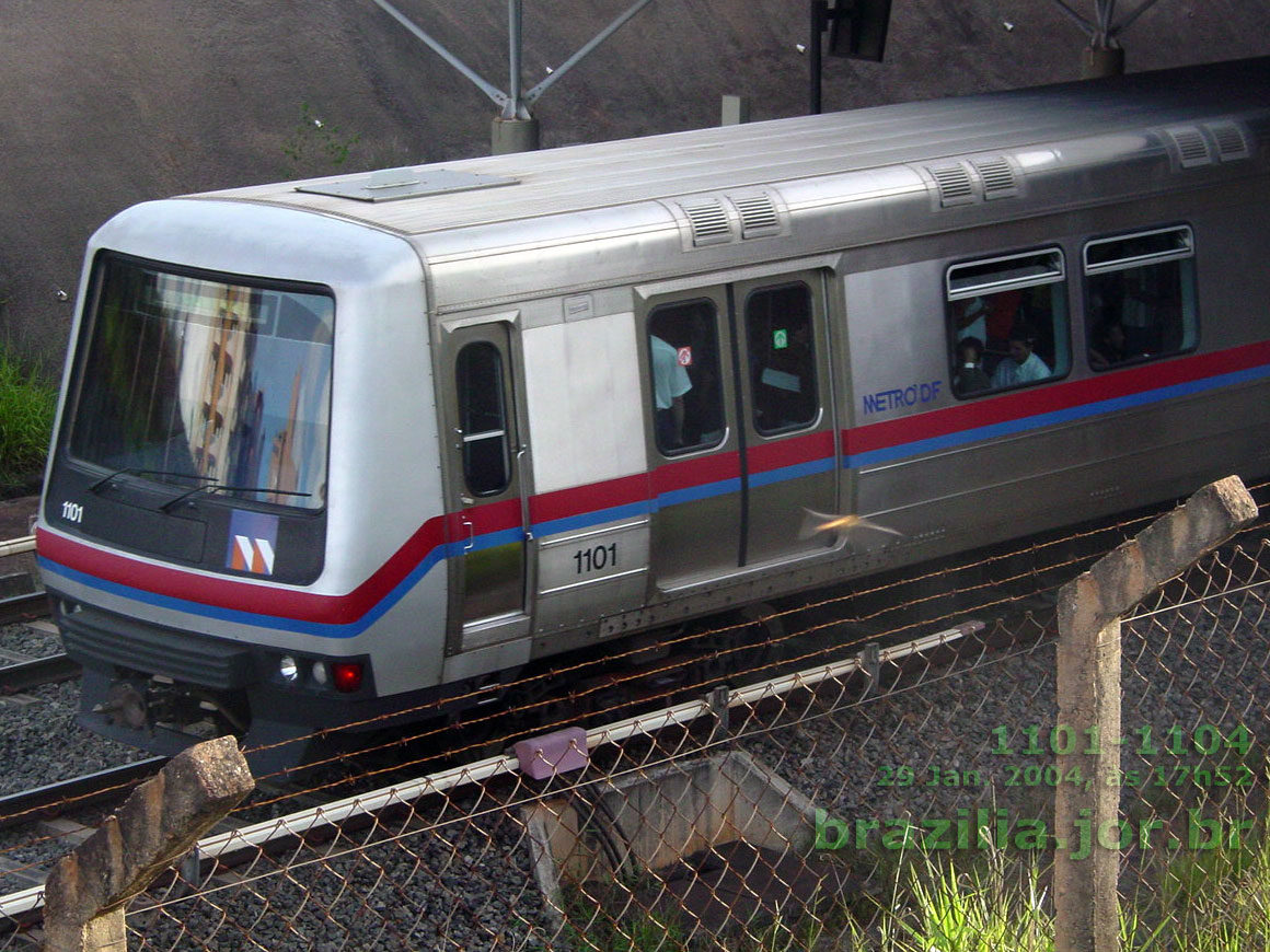 Trem unidade 1101-1104 do Metrô de Brasília