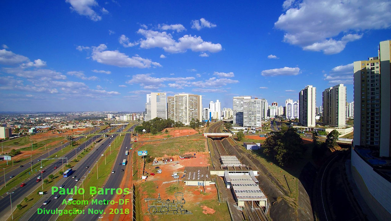 Estação Estrada Parque do Metrô-DF em 2018 (obras)