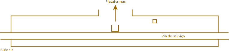 Piso inferior da estação ferroviária