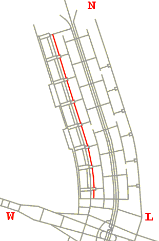 Mapa de localização da via W2 norte