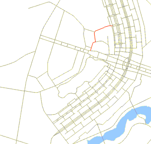 Mapa da saída da Asa Norte de Brasília pelo Autódromo