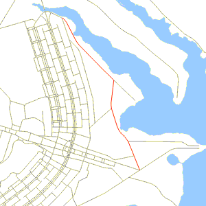 Mapa de localização da via L4 norte, entre o campus da UnB - Universidade de Brasília e o setor de clubes norte